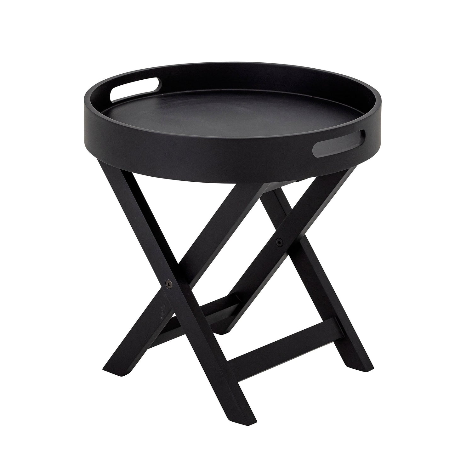 Freya Bakkebord i Sort Gummitræ – Bloomingville Rundt Sidebord (Ø40 x H39 cm)