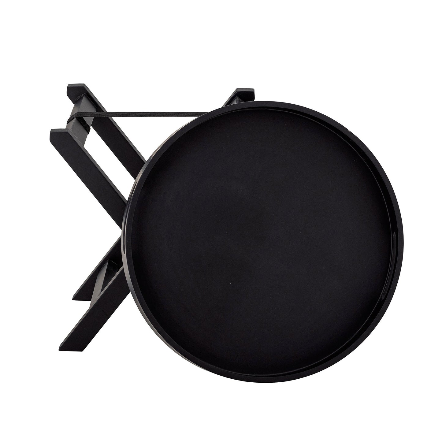 Freya Bakkebord i Sort Gummitræ – Bloomingville Rundt Sidebord (Ø40 x H39 cm)