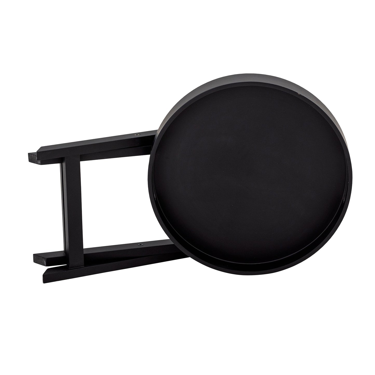Freya Bakkebord i Sort Gummitræ – Bloomingville Rundt Sidebord (Ø40 x H39 cm)