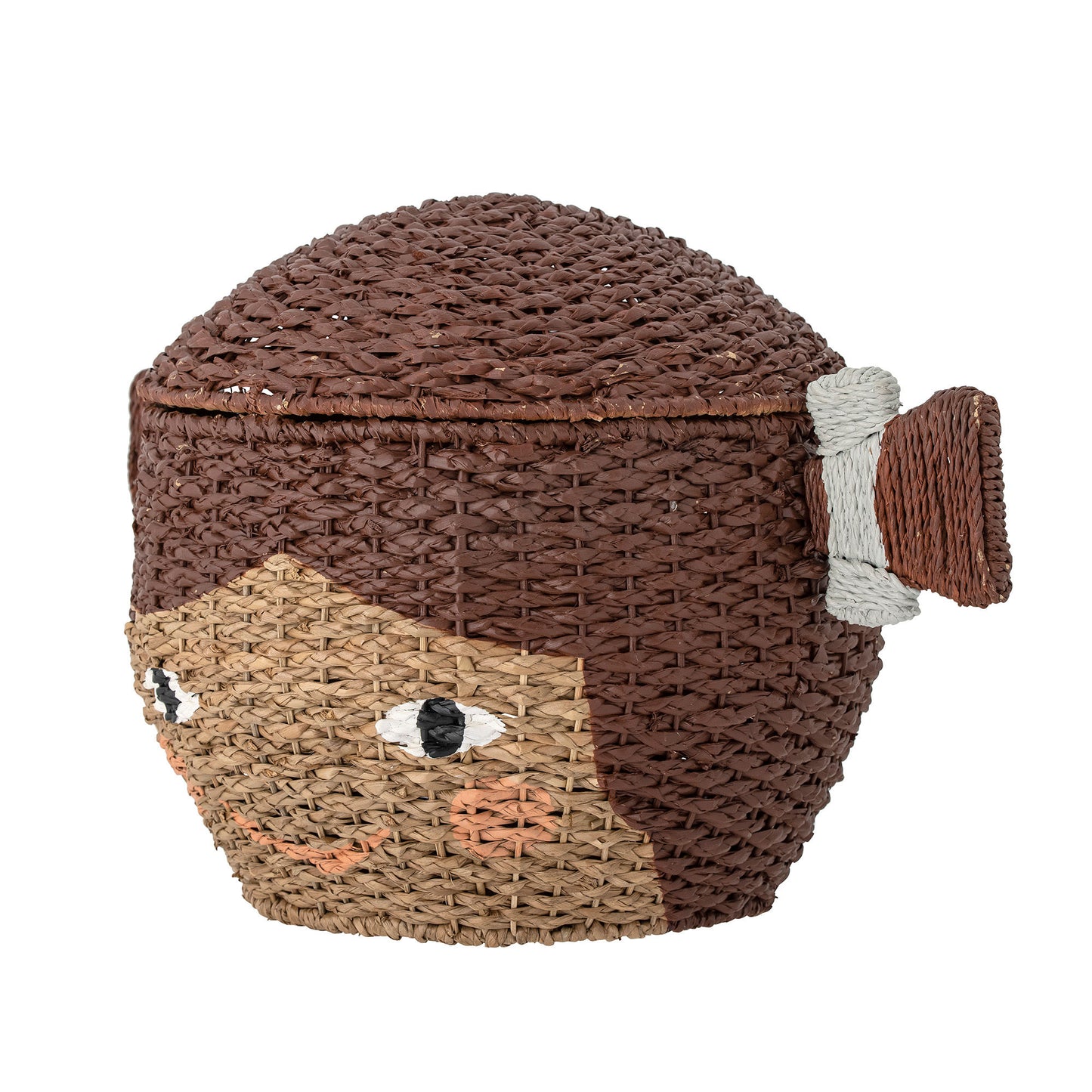 Lill kurv 62x41xH44 cm med låg i bankuan grass – opbevaringskurv fra Bloomingville MINI