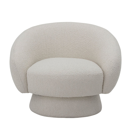 Ted Loungestol – Hvid Bouclé Loungestol