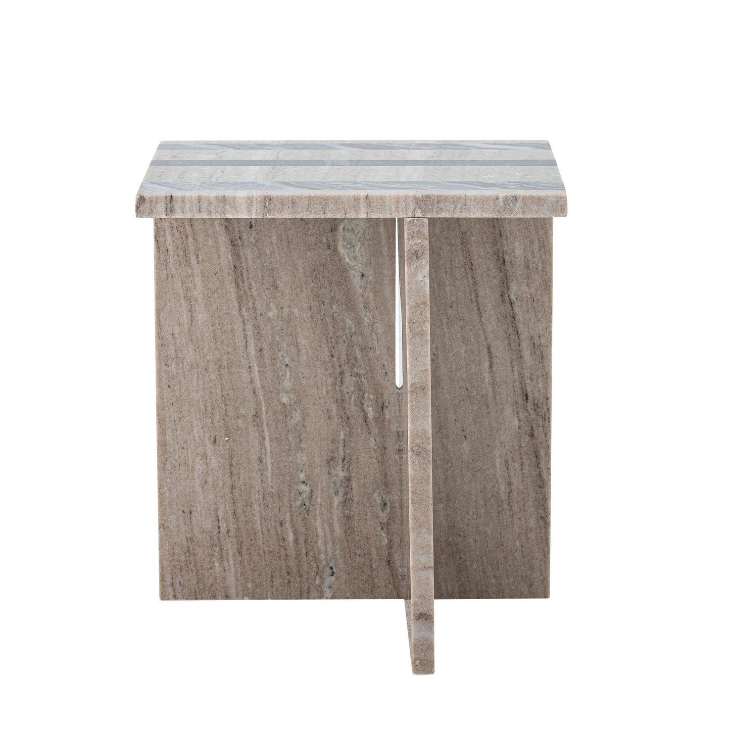 Clea Sidebord Brun – Asymmetrisk Marmorbord fra Bloomingville