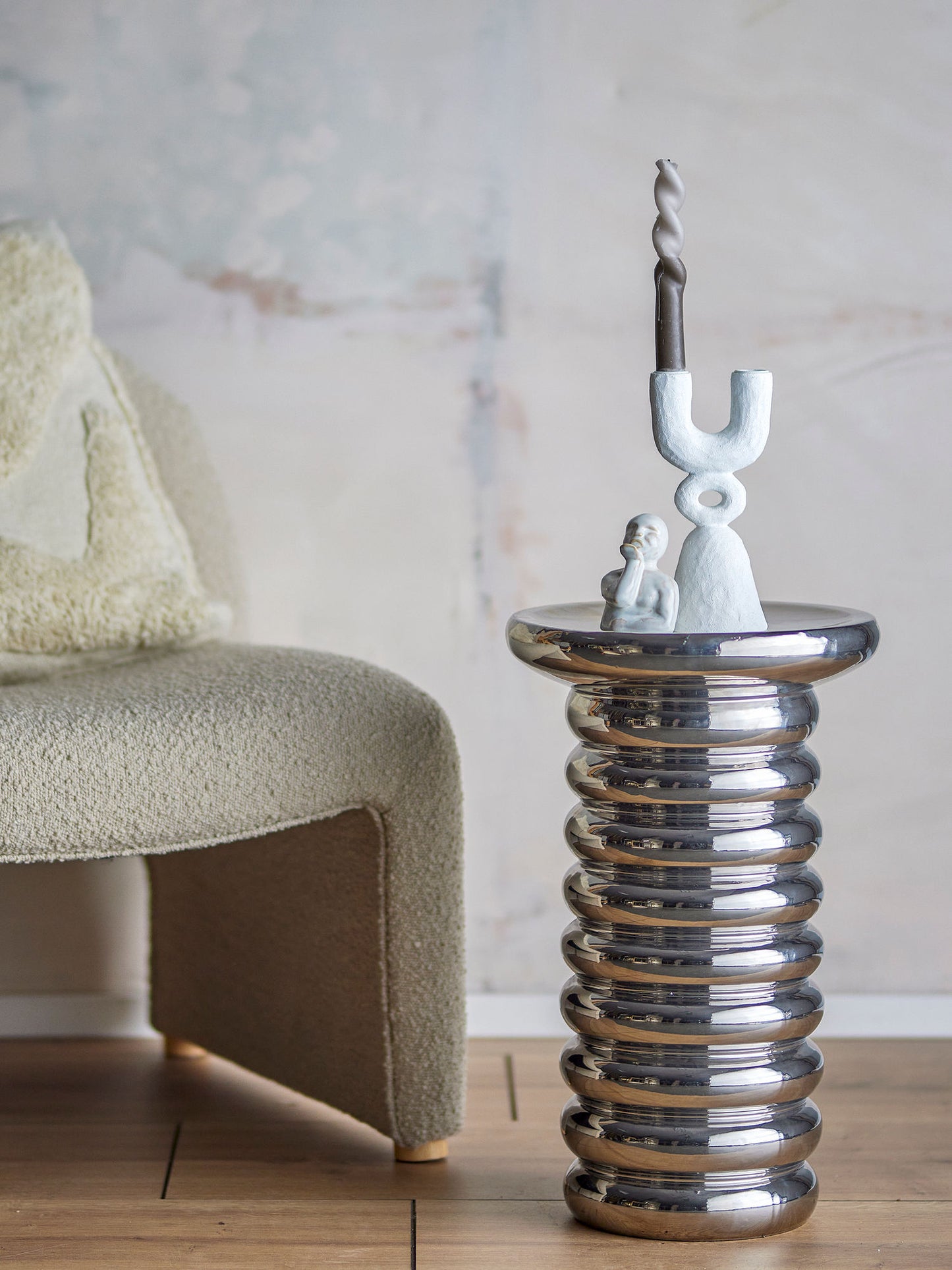 Bloomingville Spike Sidebord – Sølv Stentøjsbord