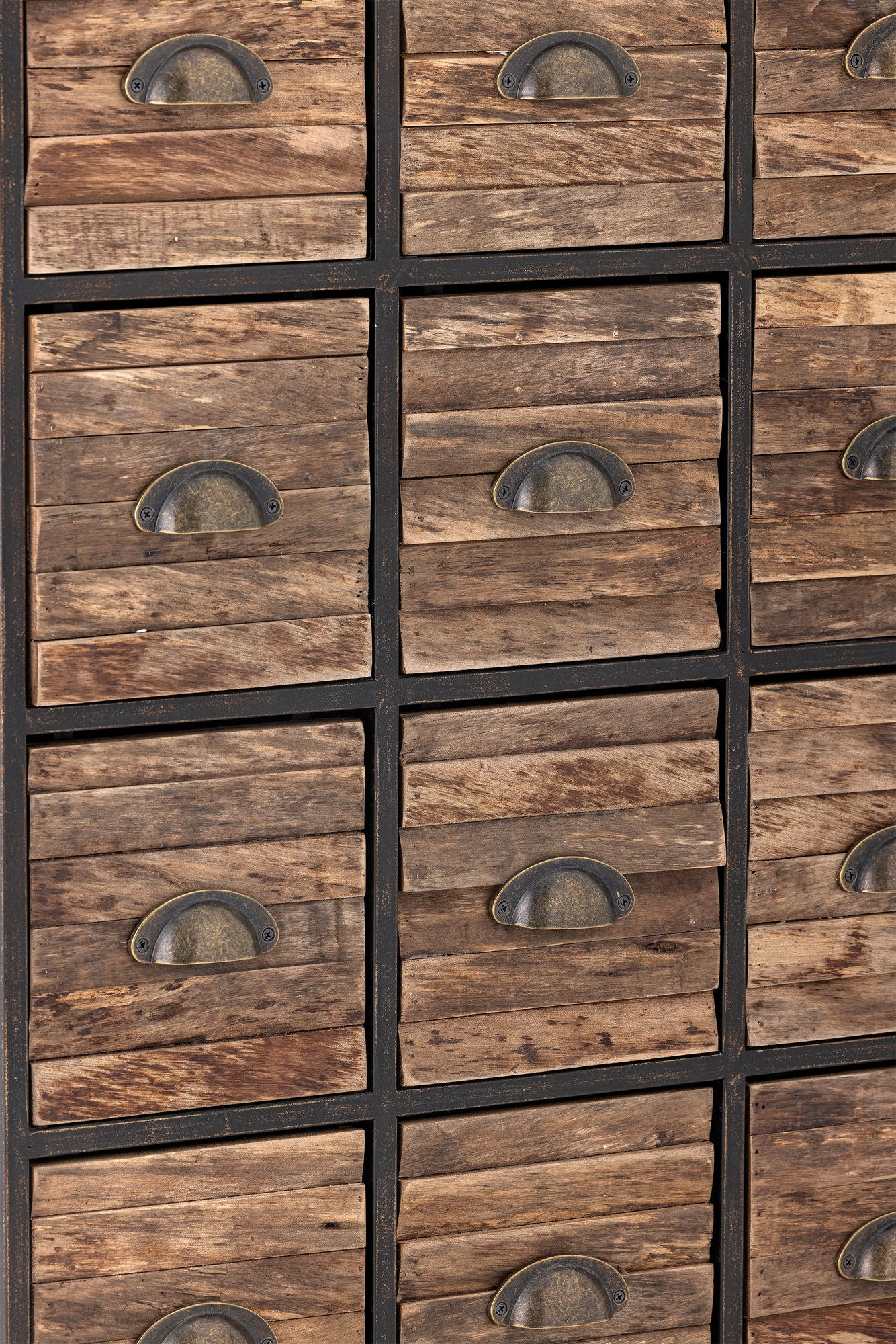 Creative Collection Matteo Kommode – Sort Kommode i Metal med 12 Skuffer