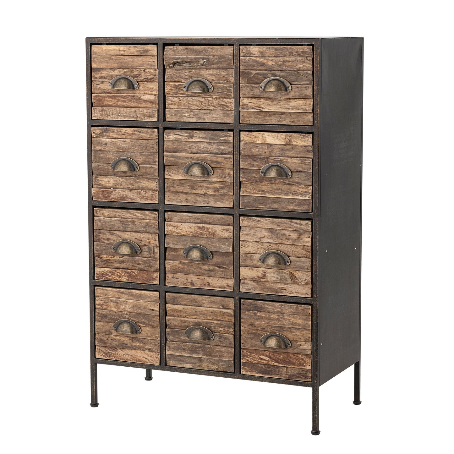 Creative Collection Matteo Kommode – Sort Kommode i Metal med 12 Skuffer