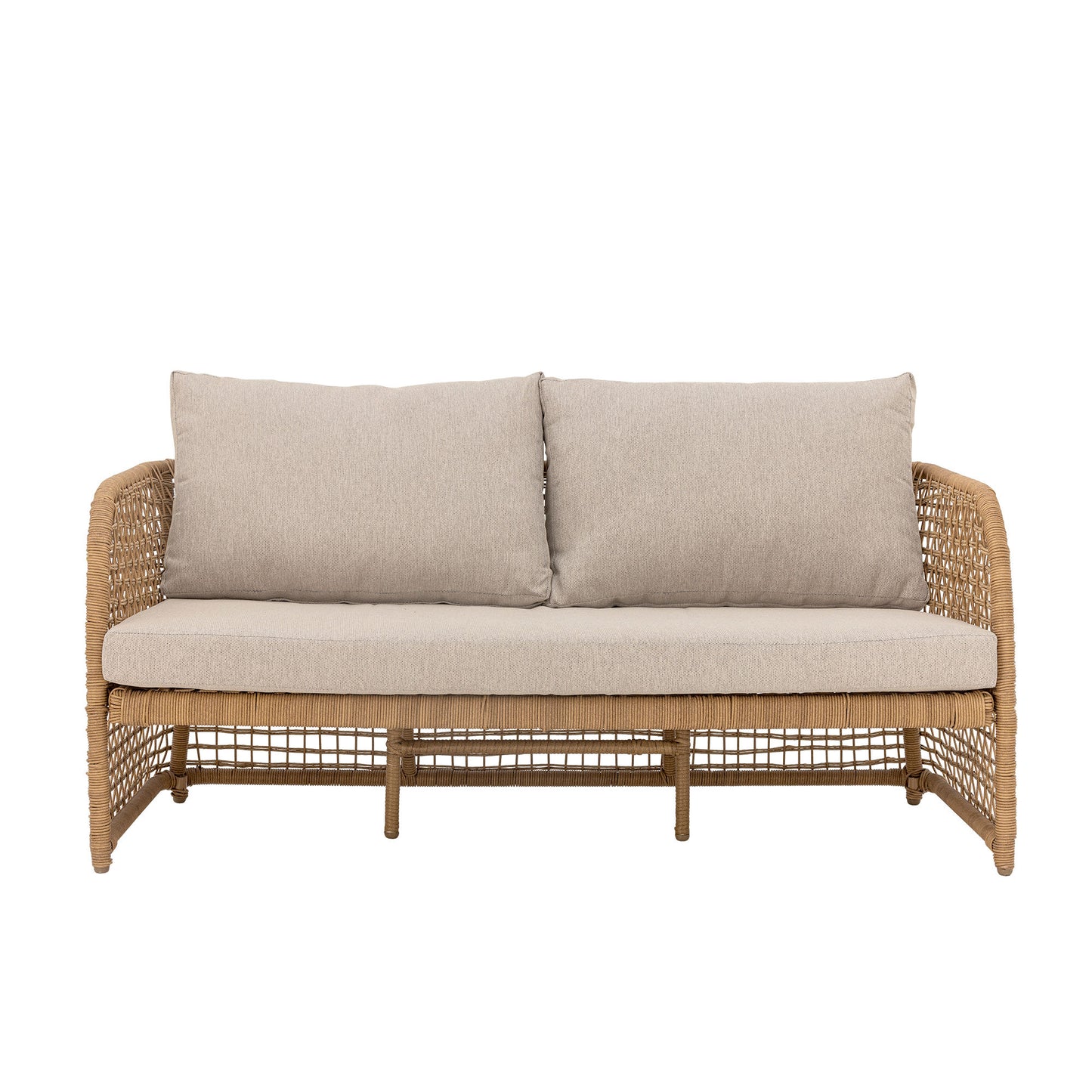 Bloomingville - Penzano Sofa – Natur Polyrattan, Udendørs Sofa med Hynder