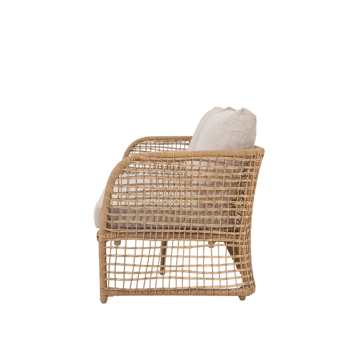 Bloomingville - Penzano Sofa – Natur Polyrattan, Udendørs Sofa med Hynder
