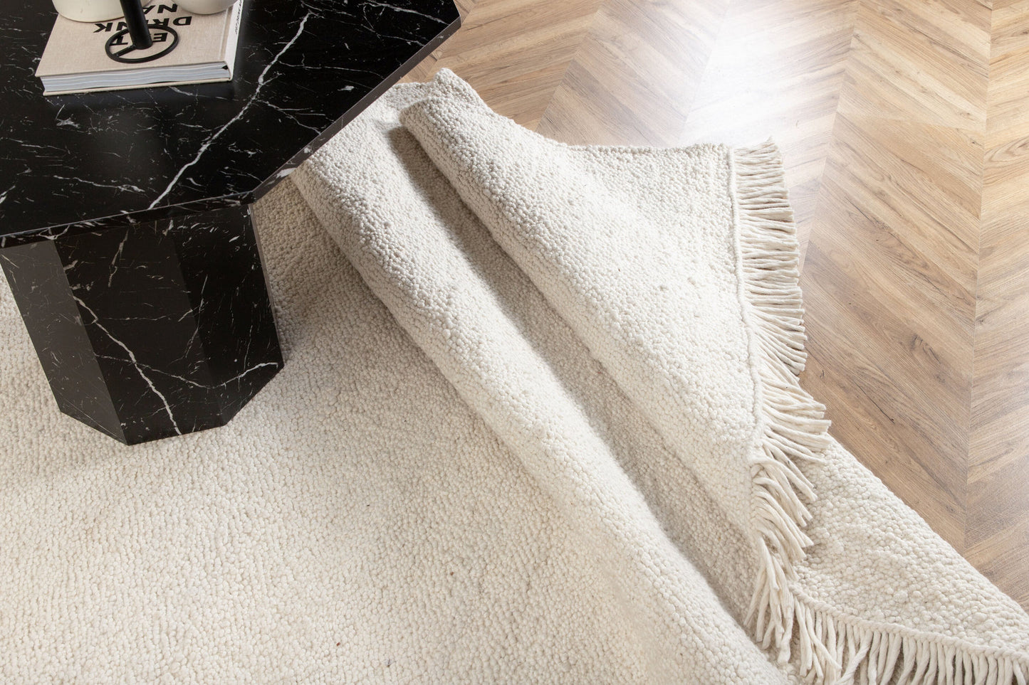 Venture Home Betina uldtæppe – Hvid | 300 x 200 cm