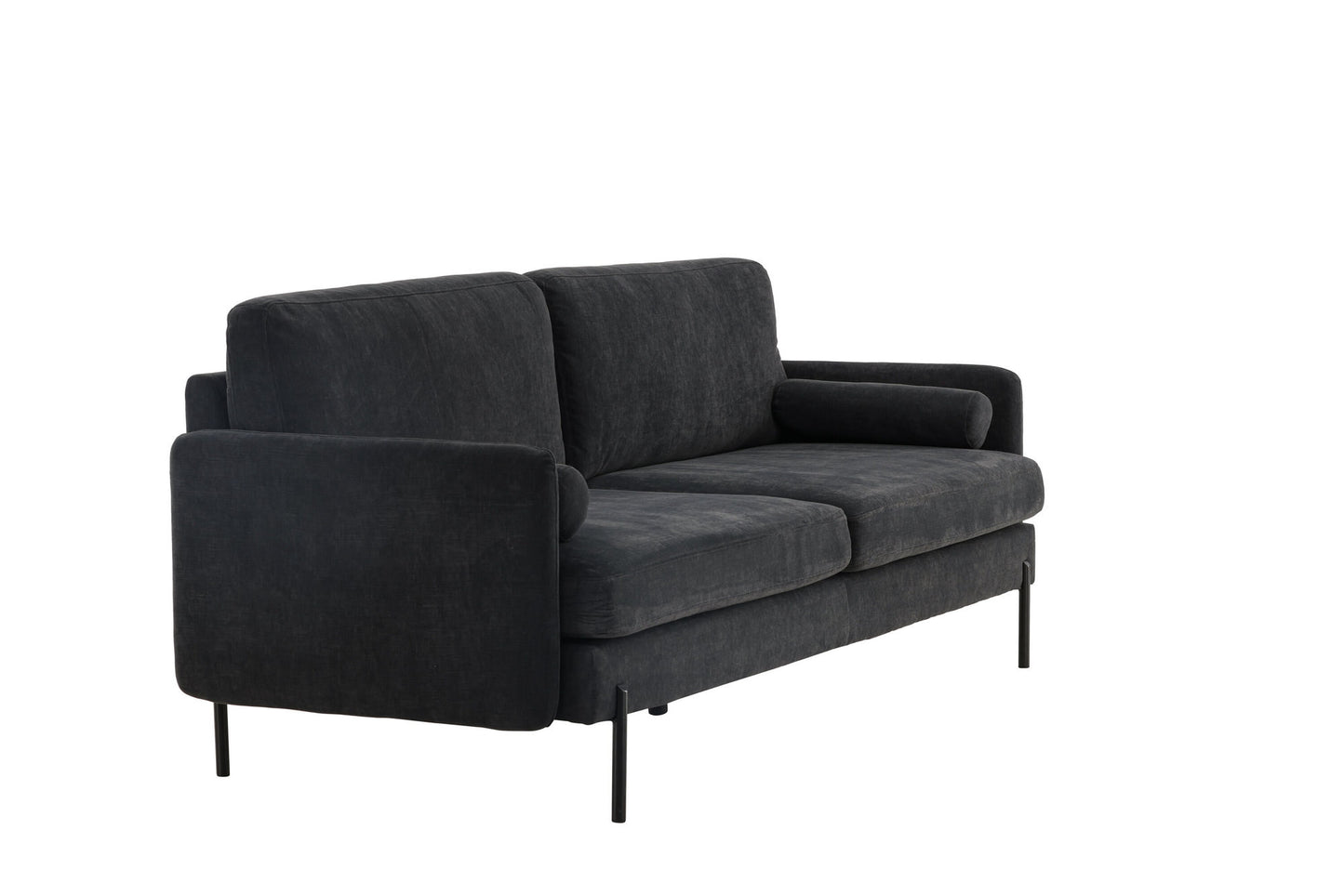 Venture Home Antibes 3-seat sofa - Dark Grey Velour Fabric