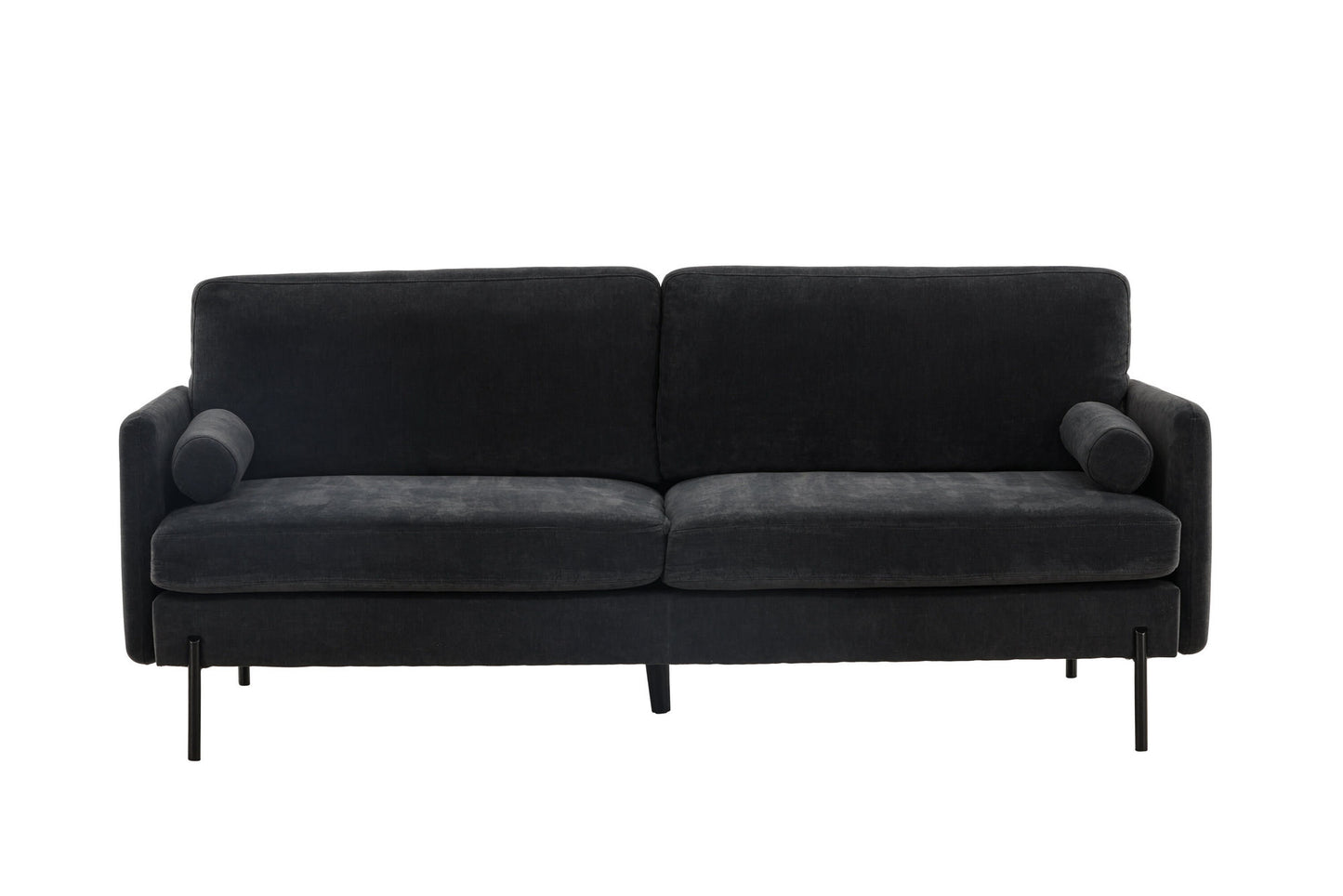Venture Home Antibes 3-seat sofa - Dark Grey Velour Fabric