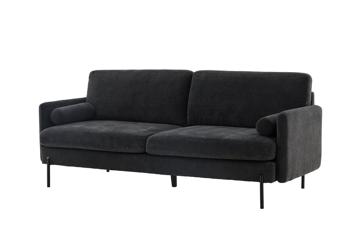 Venture Home Antibes 3-seat sofa - Dark Grey Velour Fabric