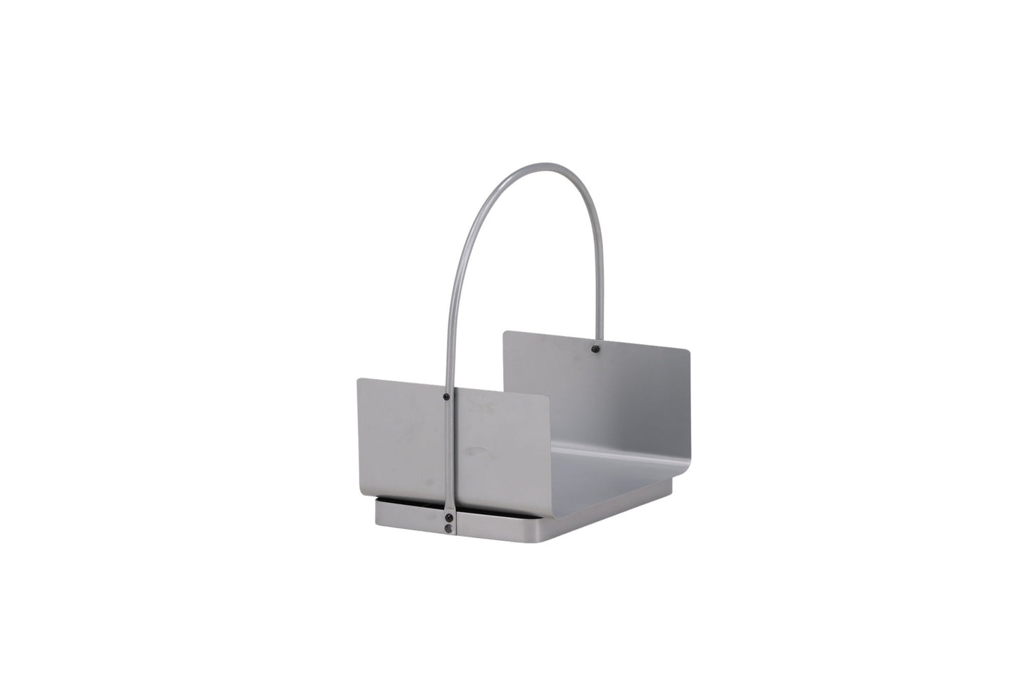 Godoma brændekurv i Sølv Stål – Venture Design Udendørs brændeopbevaring (B42 x D30 x H49 cm)