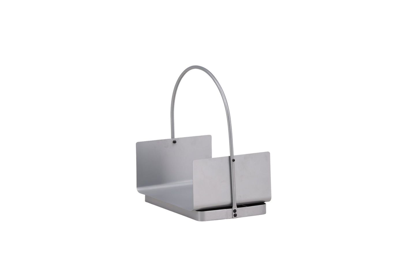 Godoma brændekurv i Sølv Stål – Venture Design Udendørs brændeopbevaring (B42 x D30 x H49 cm)