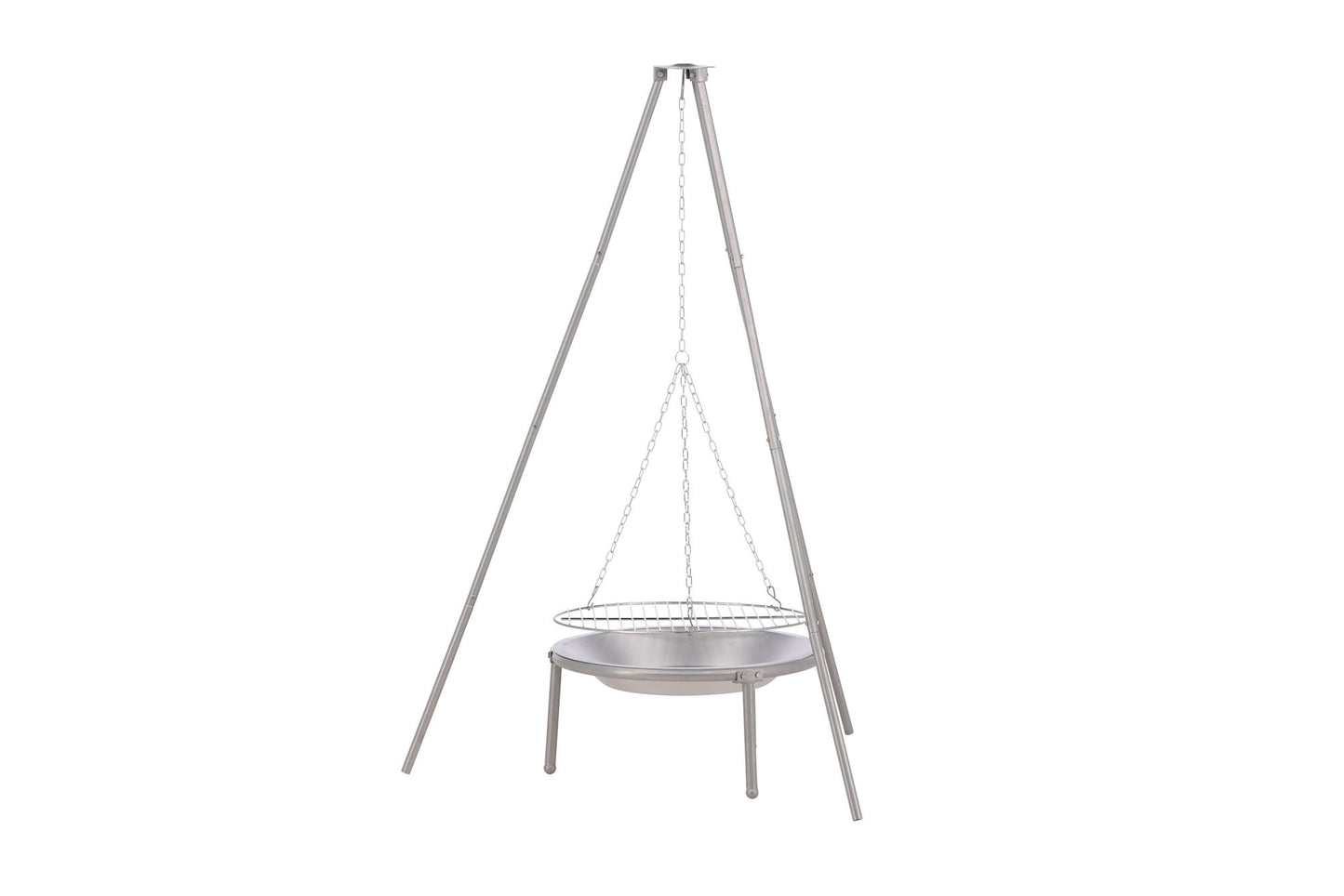 Ukunda Bålsted i Sølv Stål – Venture Design Udendørs Fire Pit (Ø50 x H140 cm)
