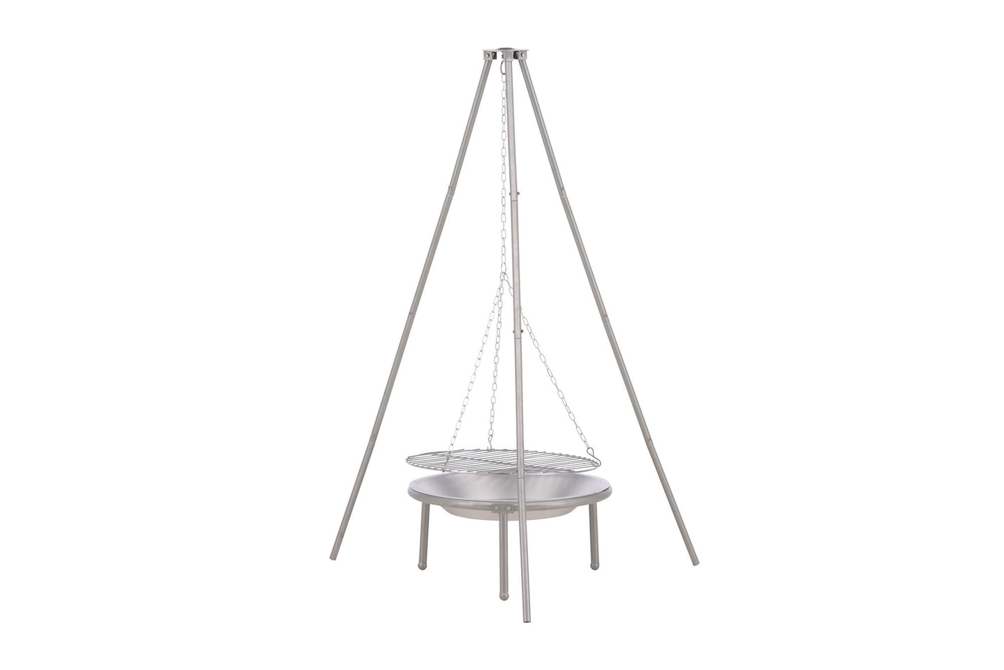 Ukunda Bålsted i Sølv Stål – Venture Design Udendørs Fire Pit (Ø50 x H140 cm)