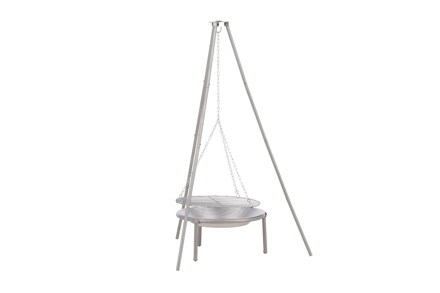 Ukunda Bålsted i Sølv Stål – Venture Design Udendørs Fire Pit (Ø50 x H140 cm)