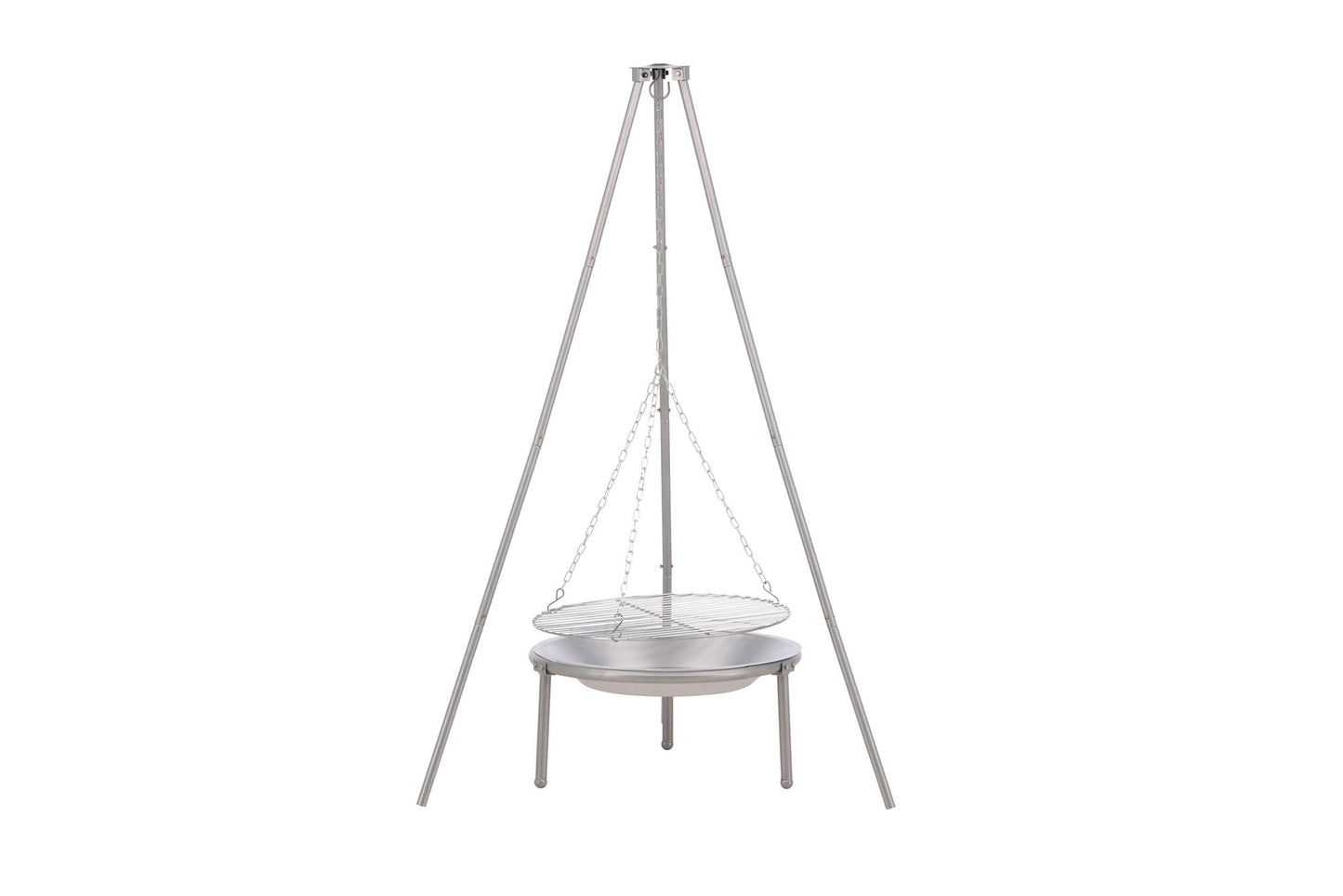 Ukunda Bålsted i Sølv Stål – Venture Design Udendørs Fire Pit (Ø50 x H140 cm)