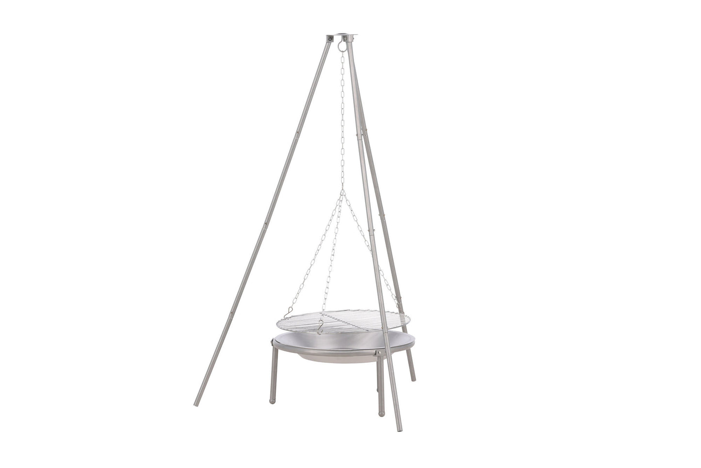 Ukunda Bålsted i Sølv Stål – Venture Design Udendørs Fire Pit (Ø50 x H140 cm)