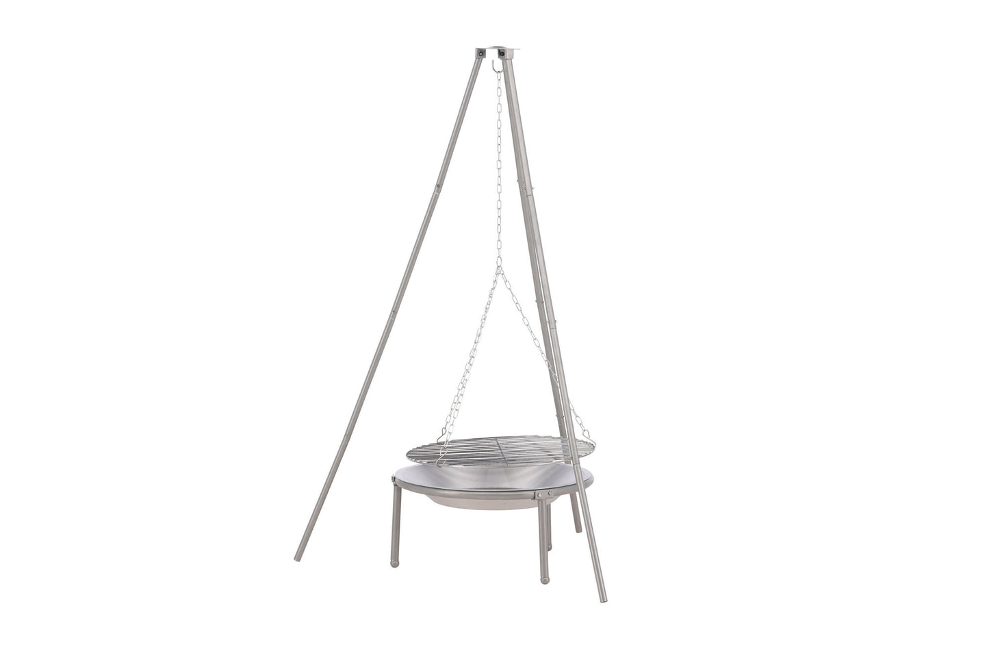 Ukunda Bålsted i Sølv Stål – Venture Design Udendørs Fire Pit (Ø50 x H140 cm)