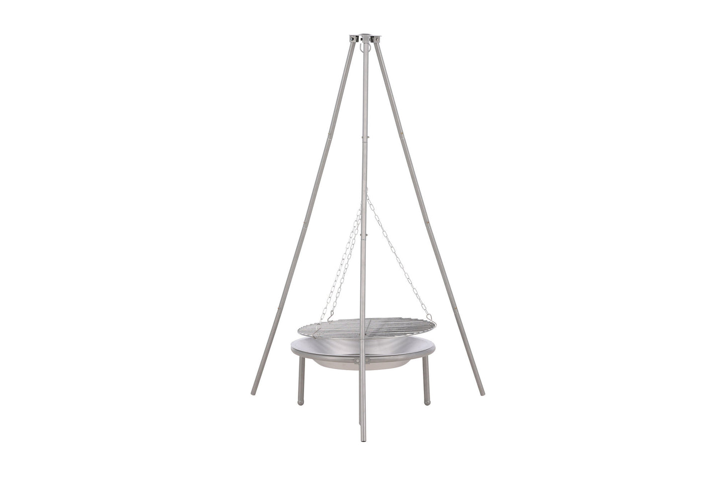 Ukunda Bålsted i Sølv Stål – Venture Design Udendørs Fire Pit (Ø50 x H140 cm)