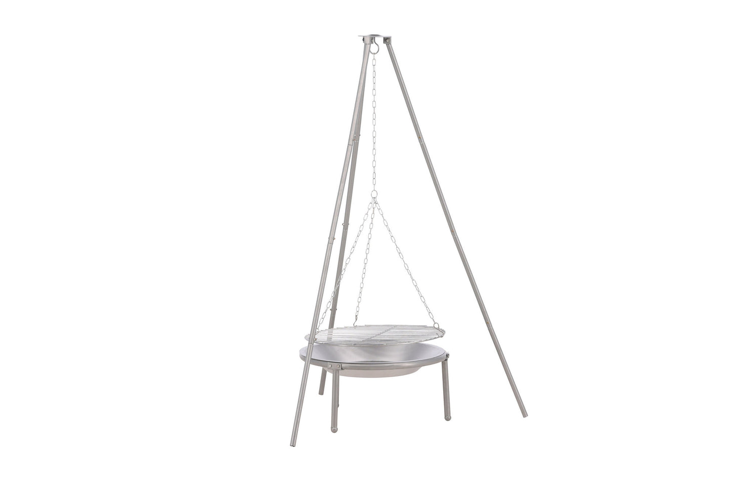 Ukunda Bålsted i Sølv Stål – Venture Design Udendørs Fire Pit (Ø50 x H140 cm)