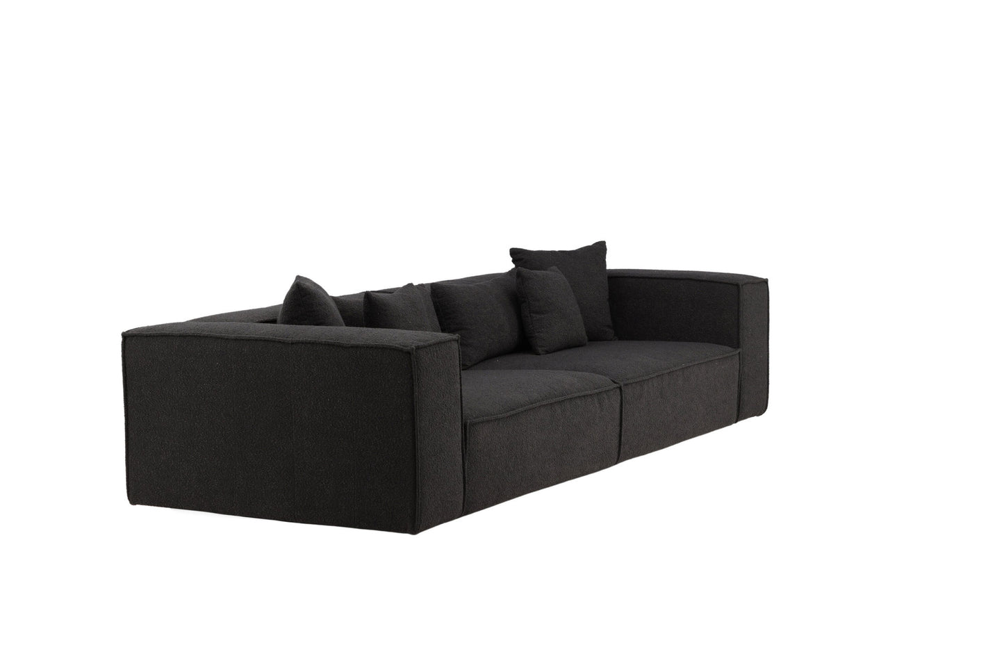Gillholmen Sofa – Sort Bouclé | 4-personers Komfort
