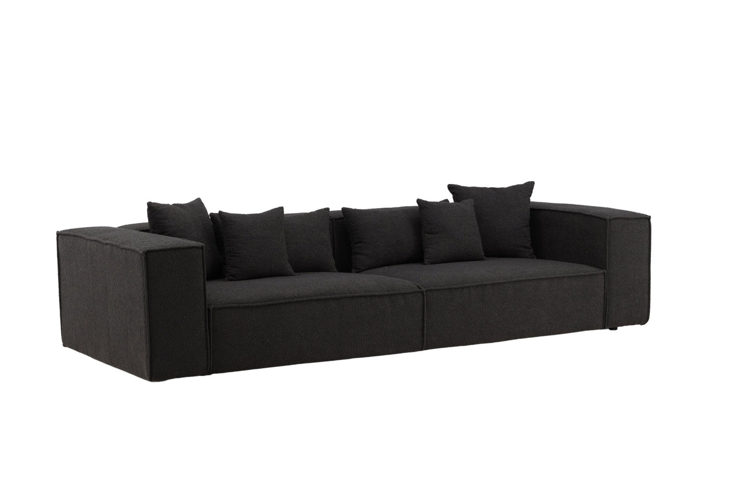 Gillholmen Sofa – Sort Bouclé | 4-personers Komfort