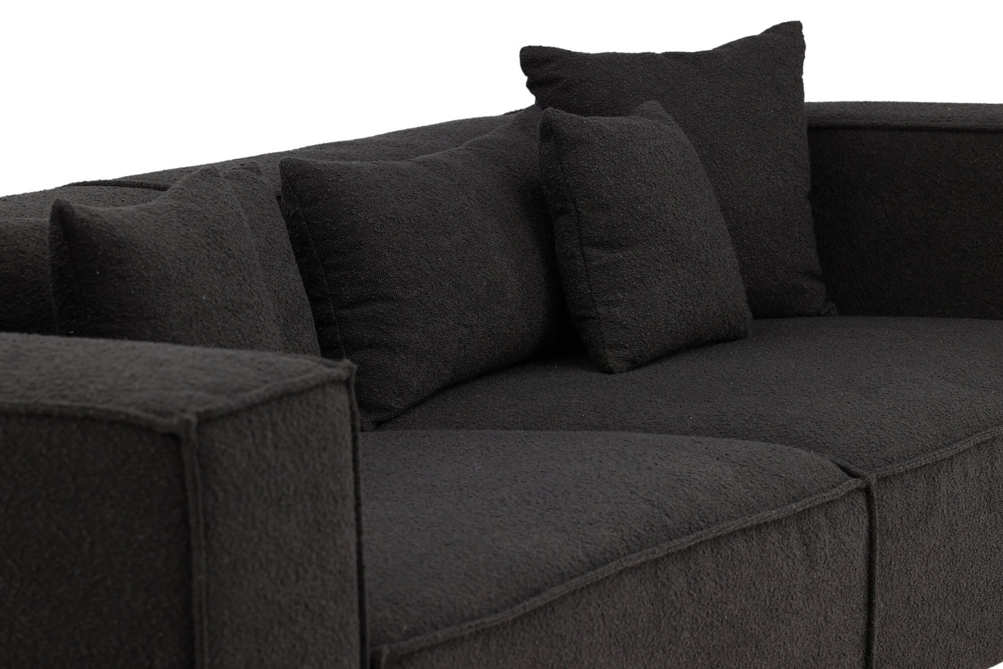 Gillholmen Sofa – Sort Bouclé | 4-personers Komfort