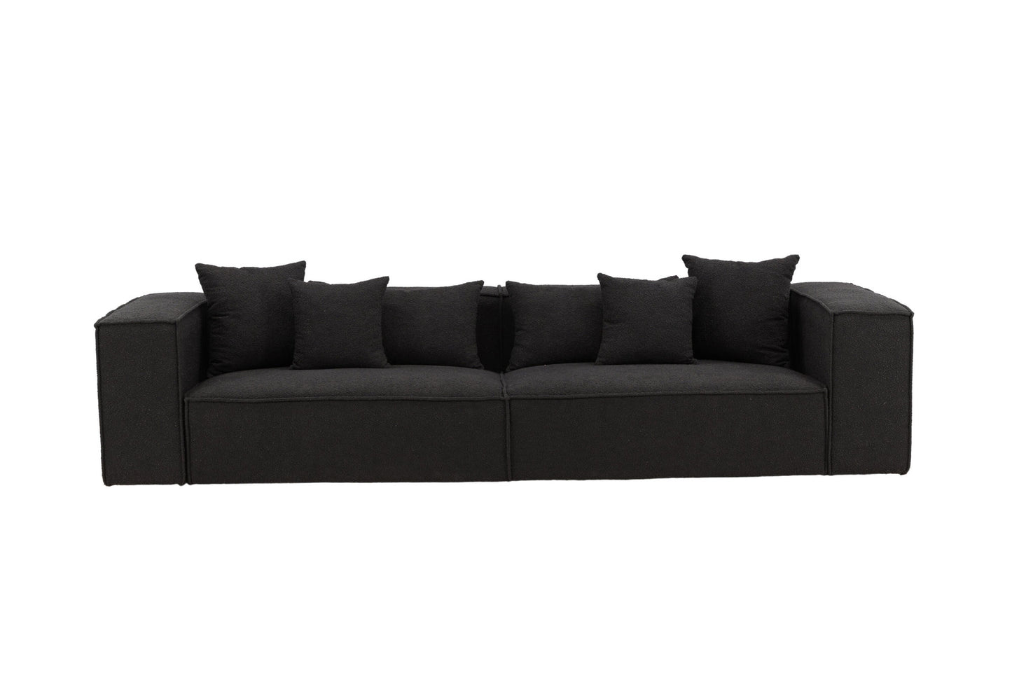 Gillholmen Sofa – Sort Bouclé | 4-personers Komfort