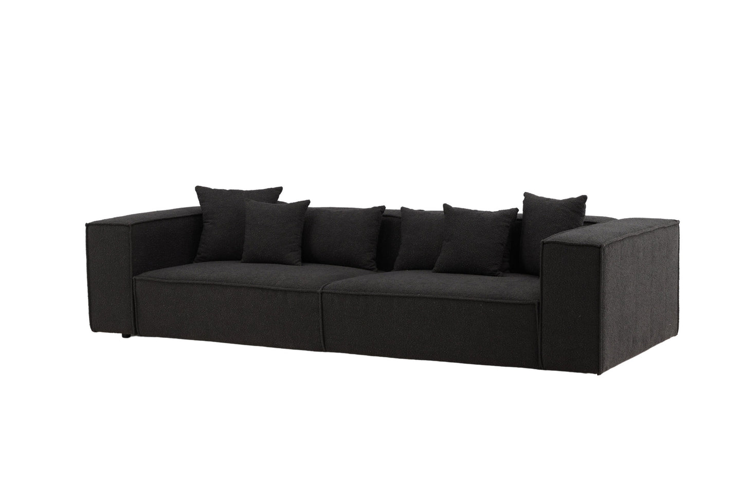 Gillholmen Sofa – Sort Bouclé | 4-personers Komfort
