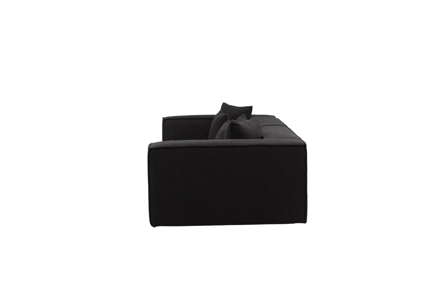 Gillholmen Sofa – Sort Bouclé | 4-personers Komfort