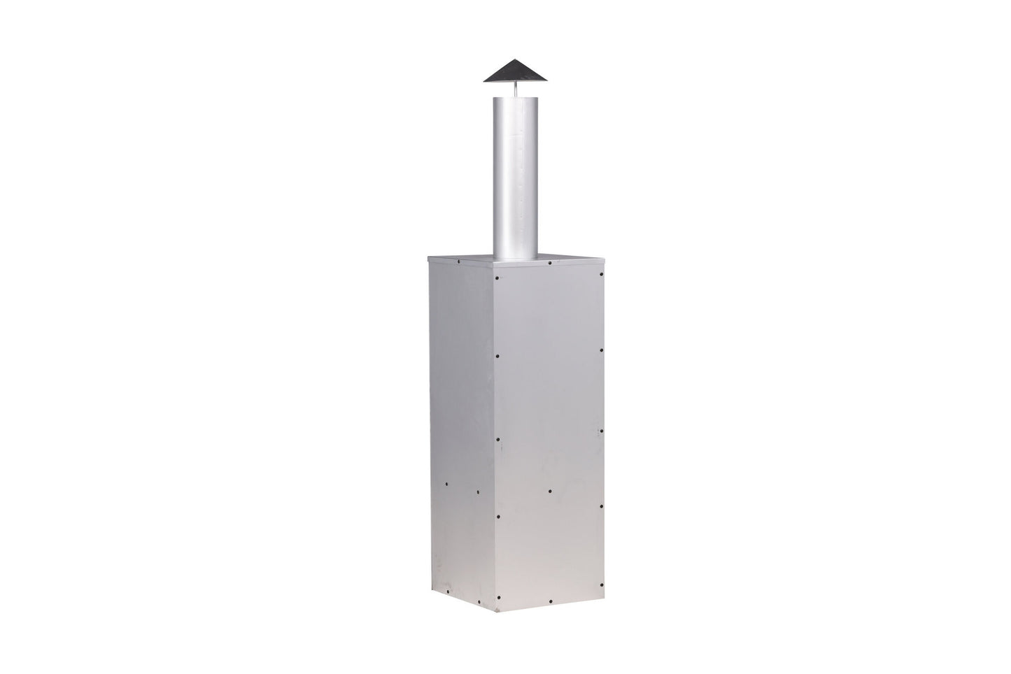 Makarima Udendørs Pejs i Sølv Stål – Venture Design Terrassepejs til Træ/Kul (B45 x D45 x H199 cm)