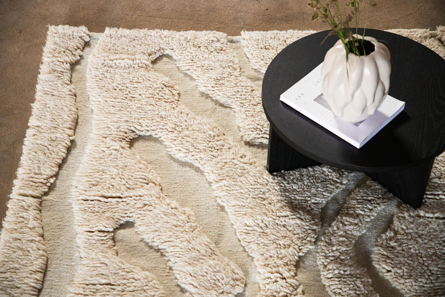 Trondheim Tæppe – Beige Bomuld, Håndvævet 170x240 cm