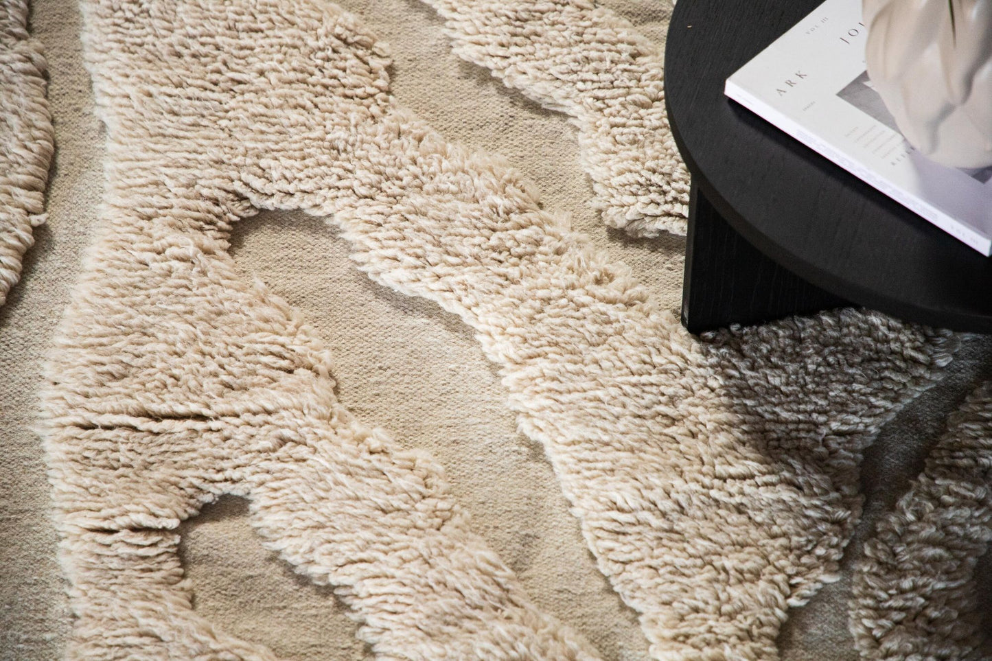 Trondheim Tæppe – Beige Bomuld, Håndvævet 170x240 cm