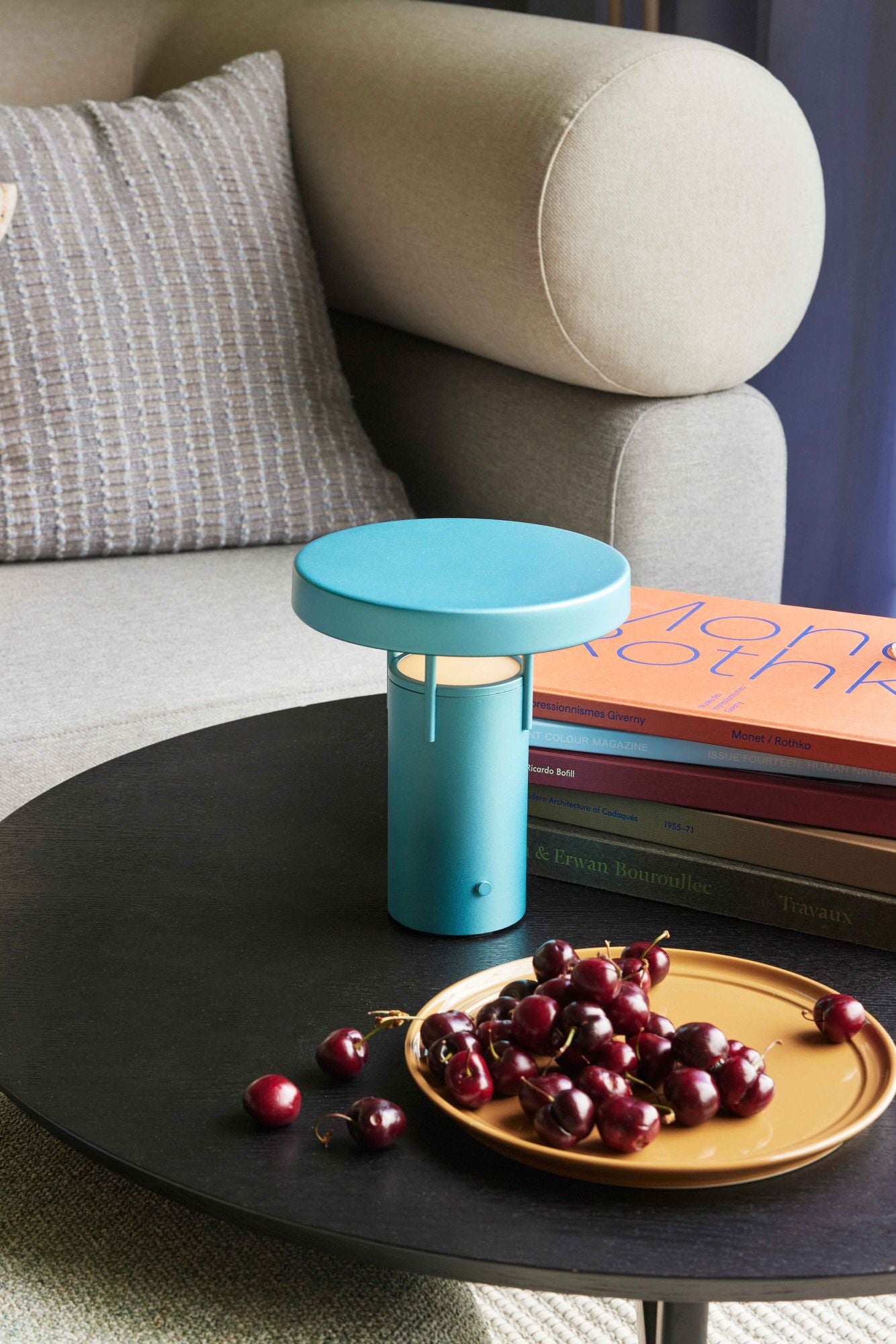 Hübsch BringMe Transportabel Lampe Mini Metallisk turkis