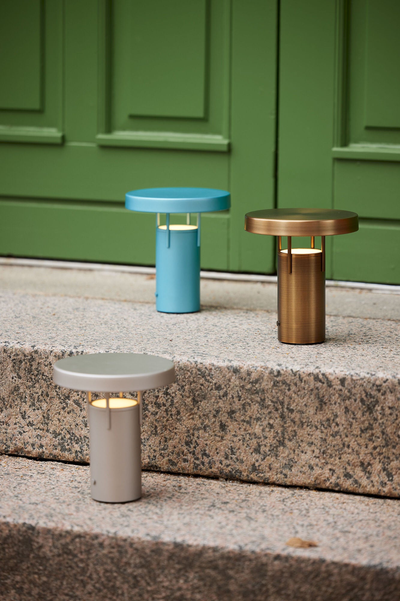 Hübsch BringMe Transportabel Lampe Mini Metallisk sand