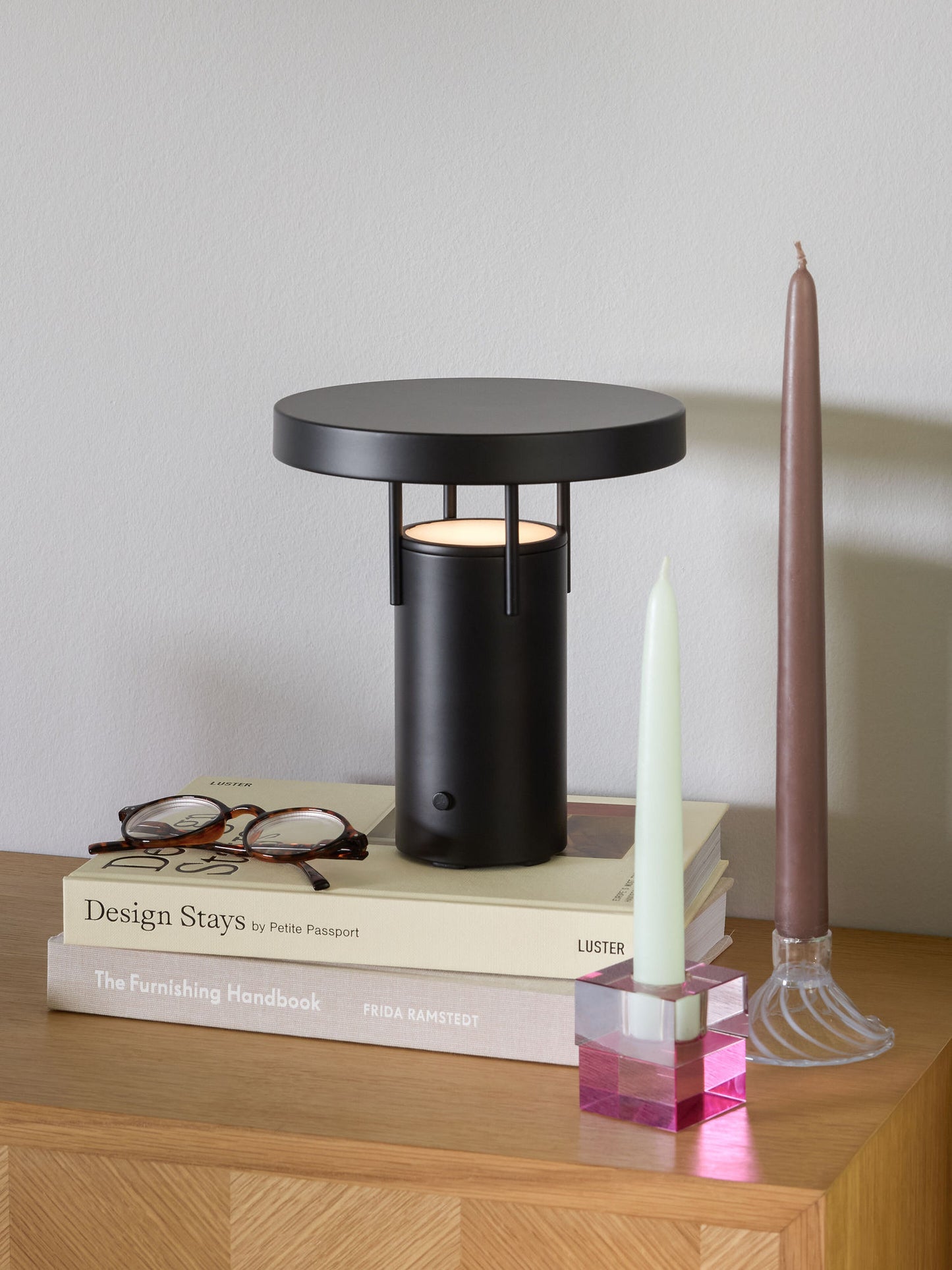Hübsch BringMe Transportabel Lampe Mini Mat Sort