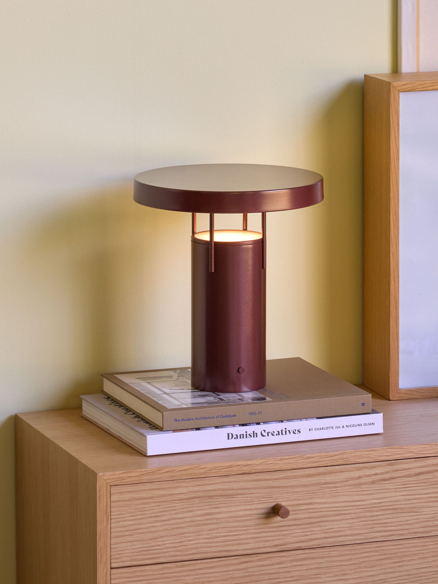 Hübsch BringMe Transportabel Lampe Metalisk Bourgogne
