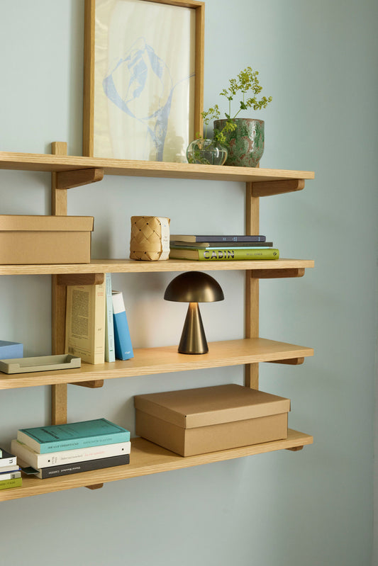 Hübsch Mush Transportabel Lampe Bruneret Messing