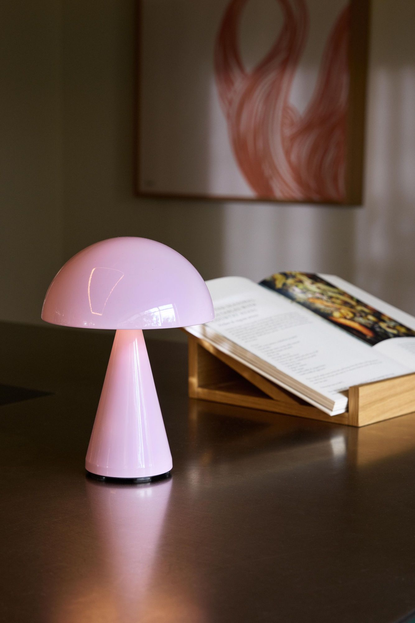 Hübsch Mush Transportabel Lampe Lys Pink