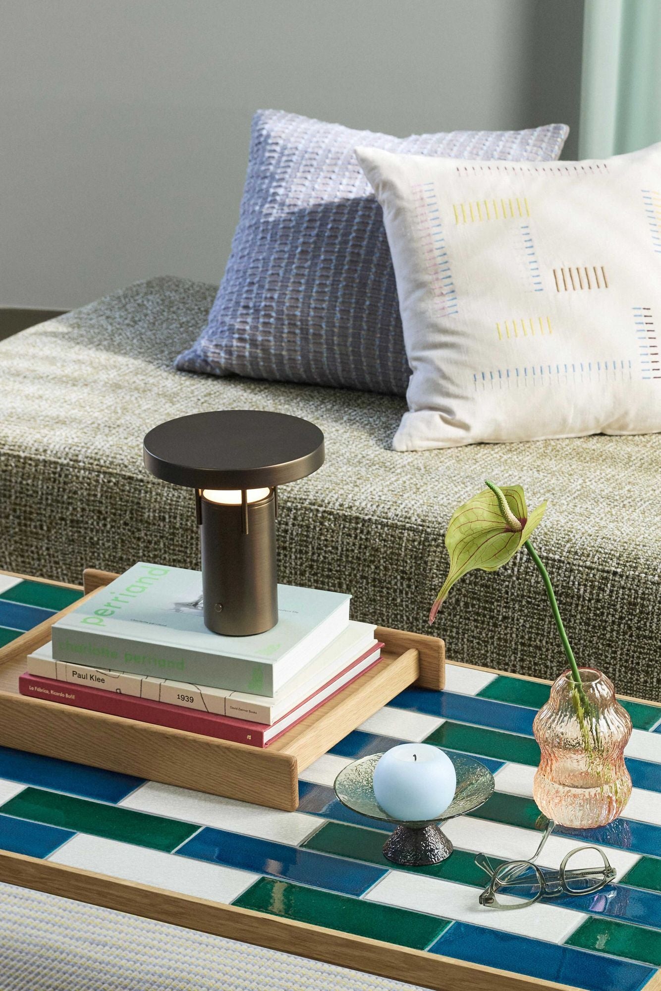 Hübsch BringMe Transportabel Lampe Mini Bruneret Messing
