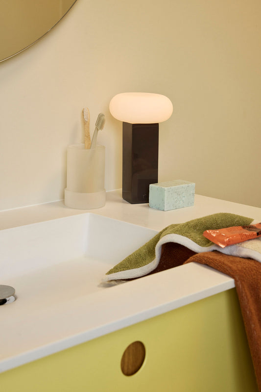 Hübsch Low Transportabel Lampe Brun