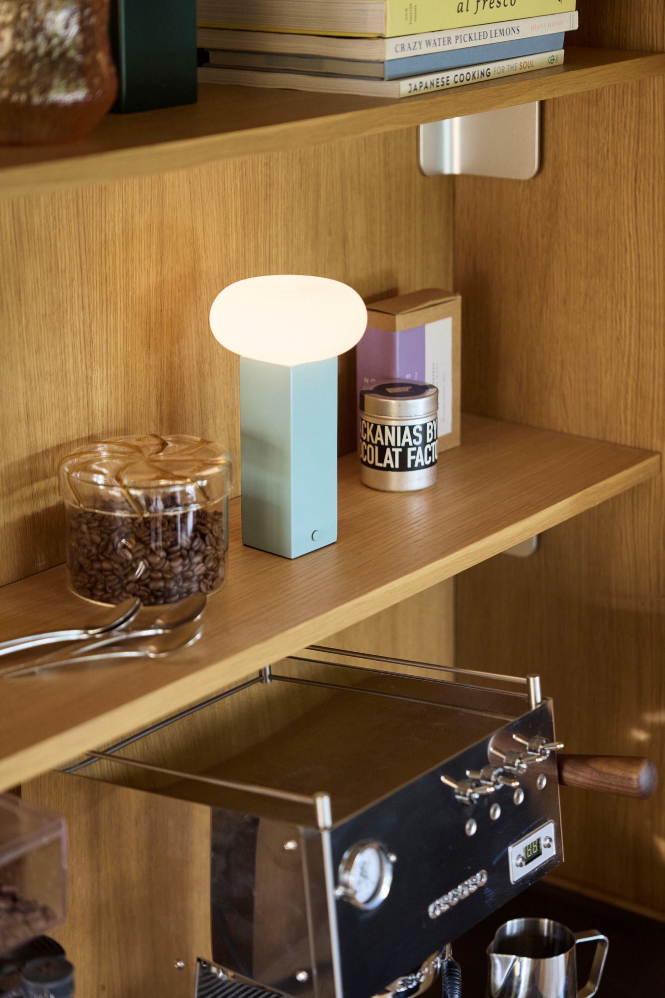 Hübsch Low Transportabel Lampe Blå