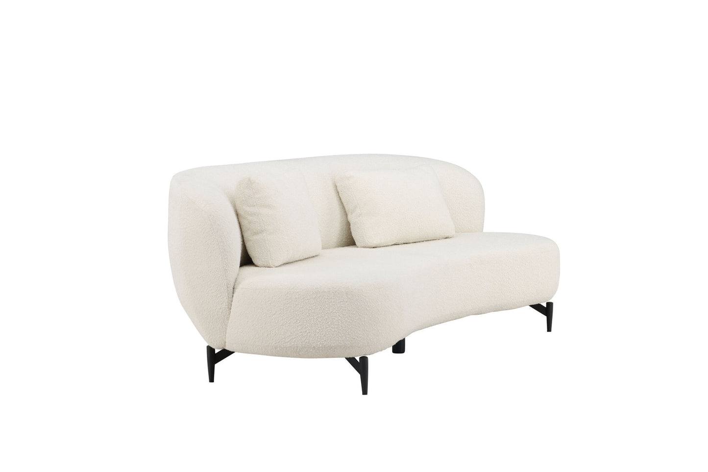 Luna 2-3-personers Sofa – Hvid Bouclé | Skandinavisk Design