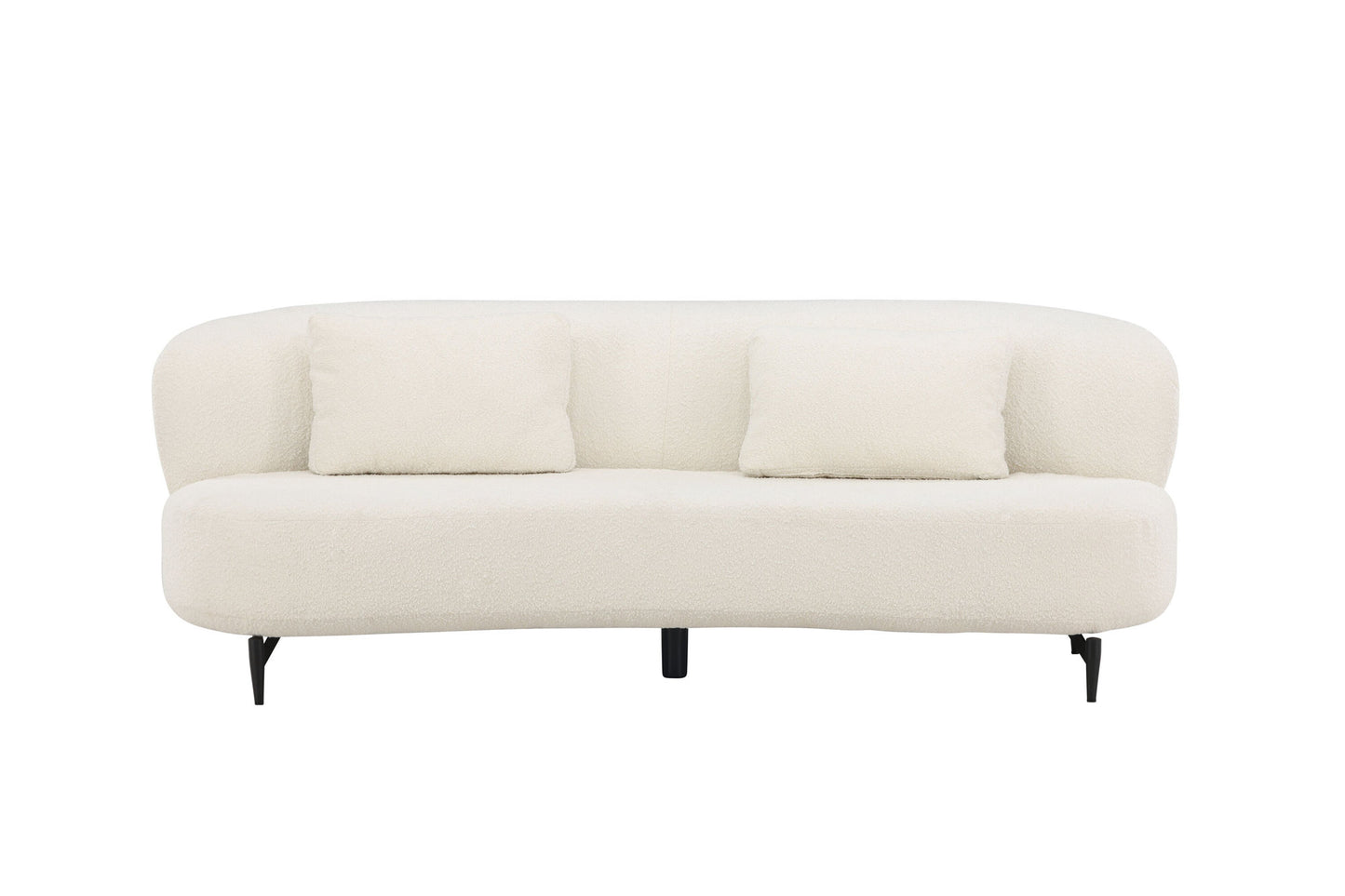 Luna 2-3-personers Sofa – Hvid Bouclé | Skandinavisk Design