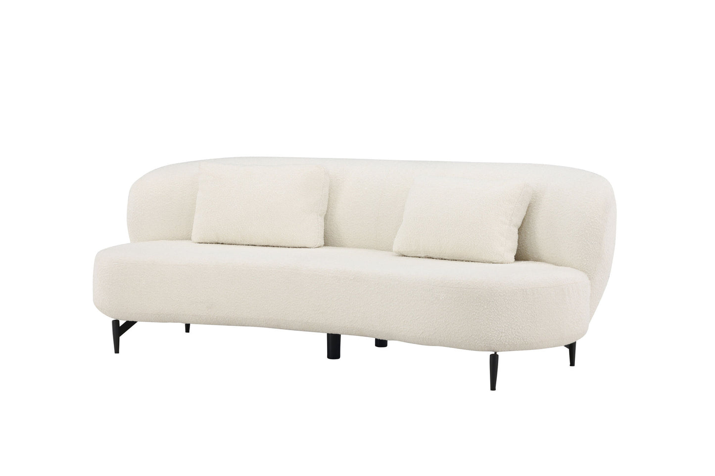 Luna 2-3-personers Sofa – Hvid Bouclé | Skandinavisk Design