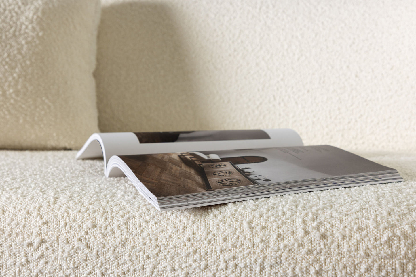 Luna 2-3-personers Sofa – Hvid Bouclé | Skandinavisk Design