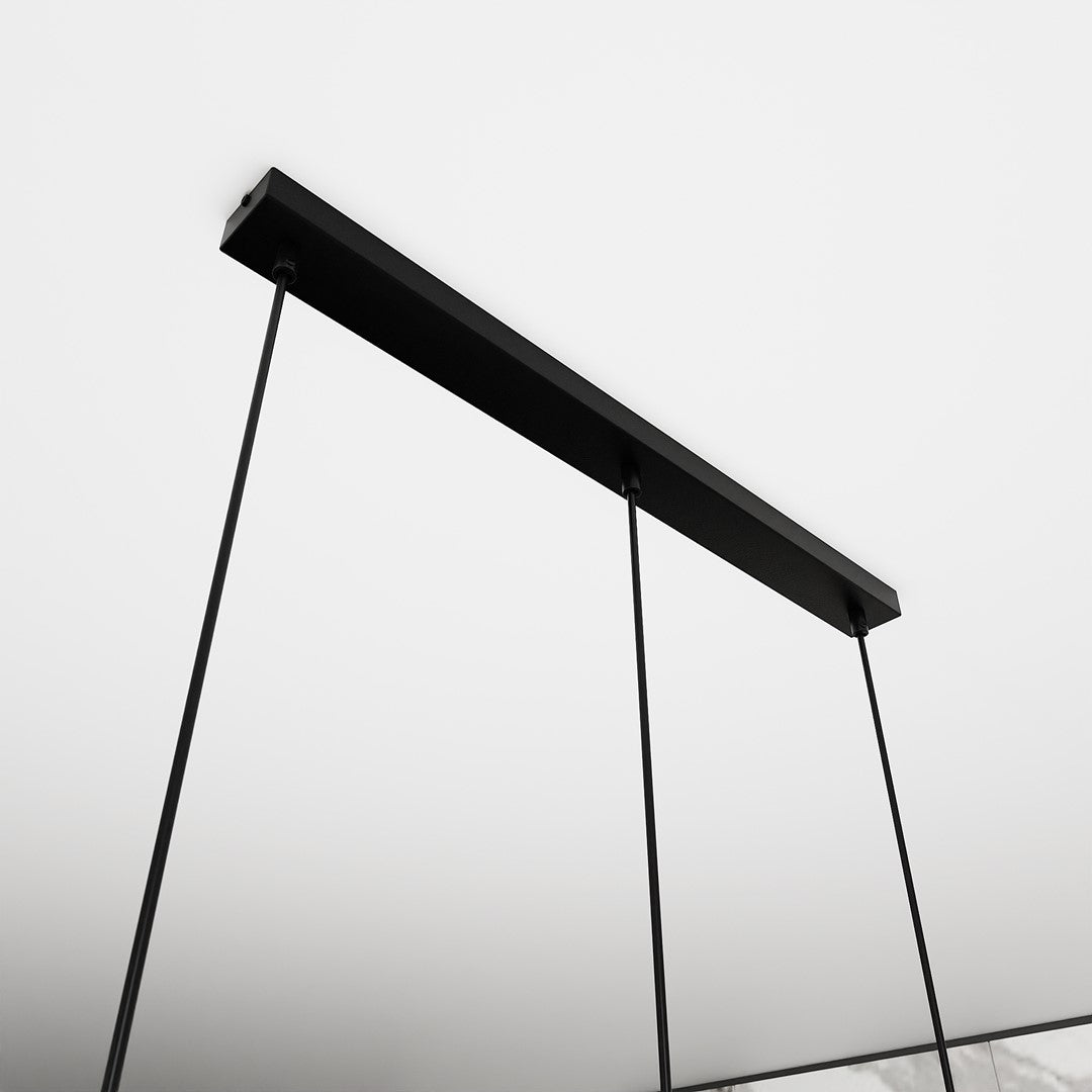 COSMO 3 Pendellampe – Sort & transparent Glas | Emibig