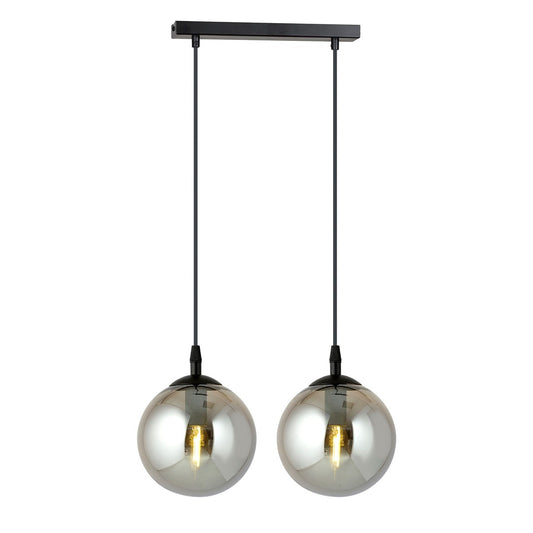 COSMO 2 Pendellampe – Sort & Grafitfarvet Glas | Emibig