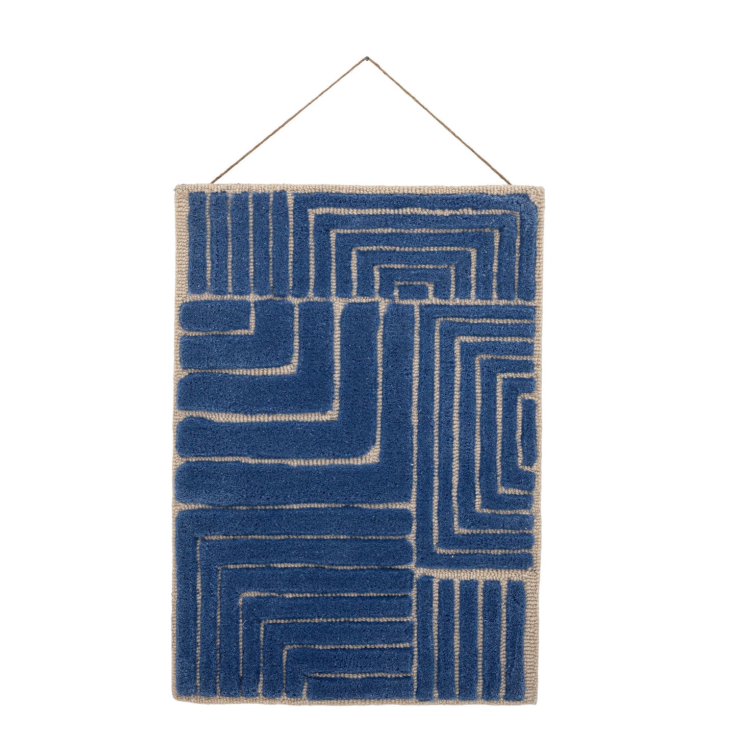 Velva vægdekoration 45x64 cm i uld – blå tufted vægkunst fra Bloomingville